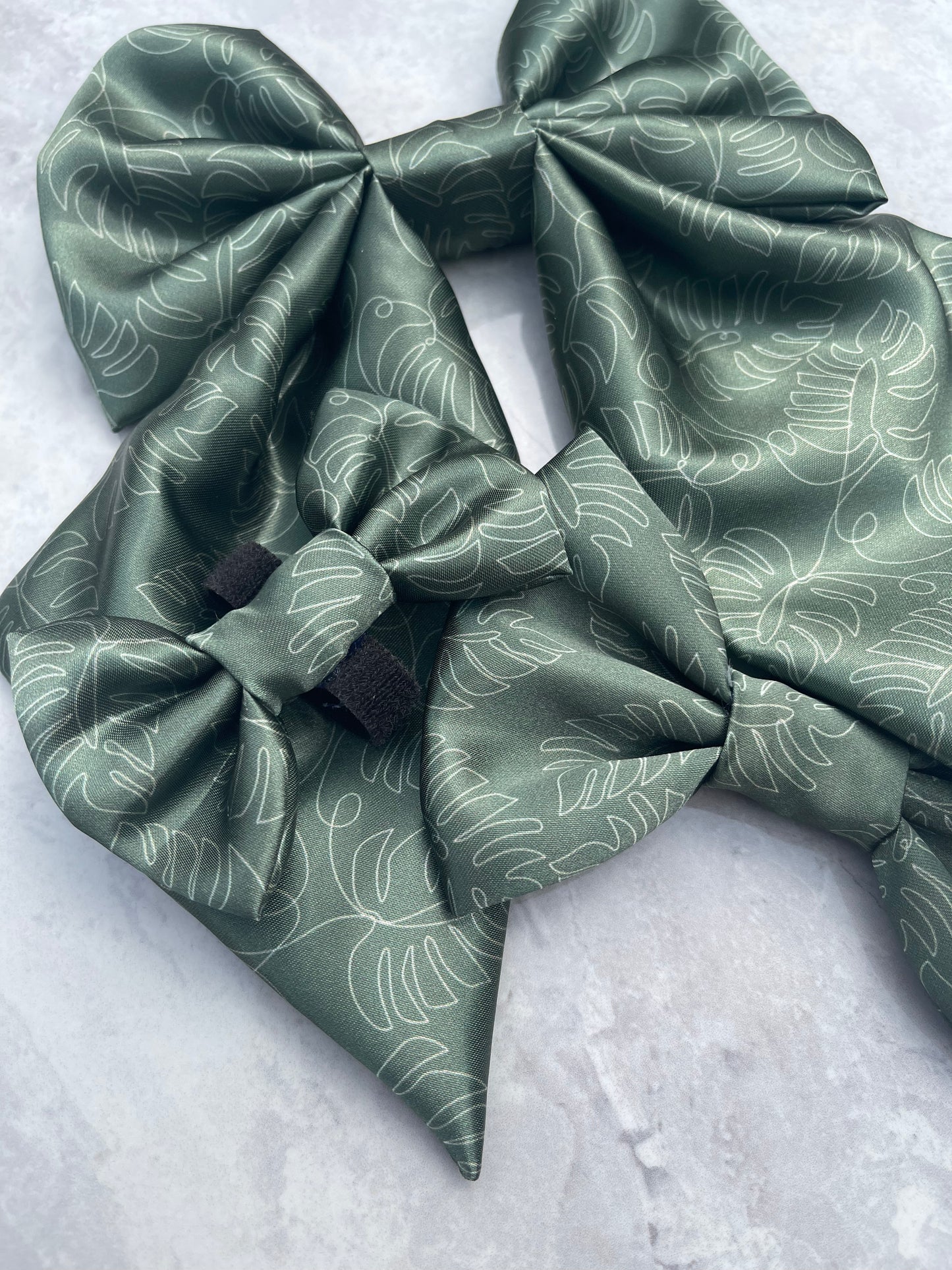 Monstera SATIN Hair Bow
