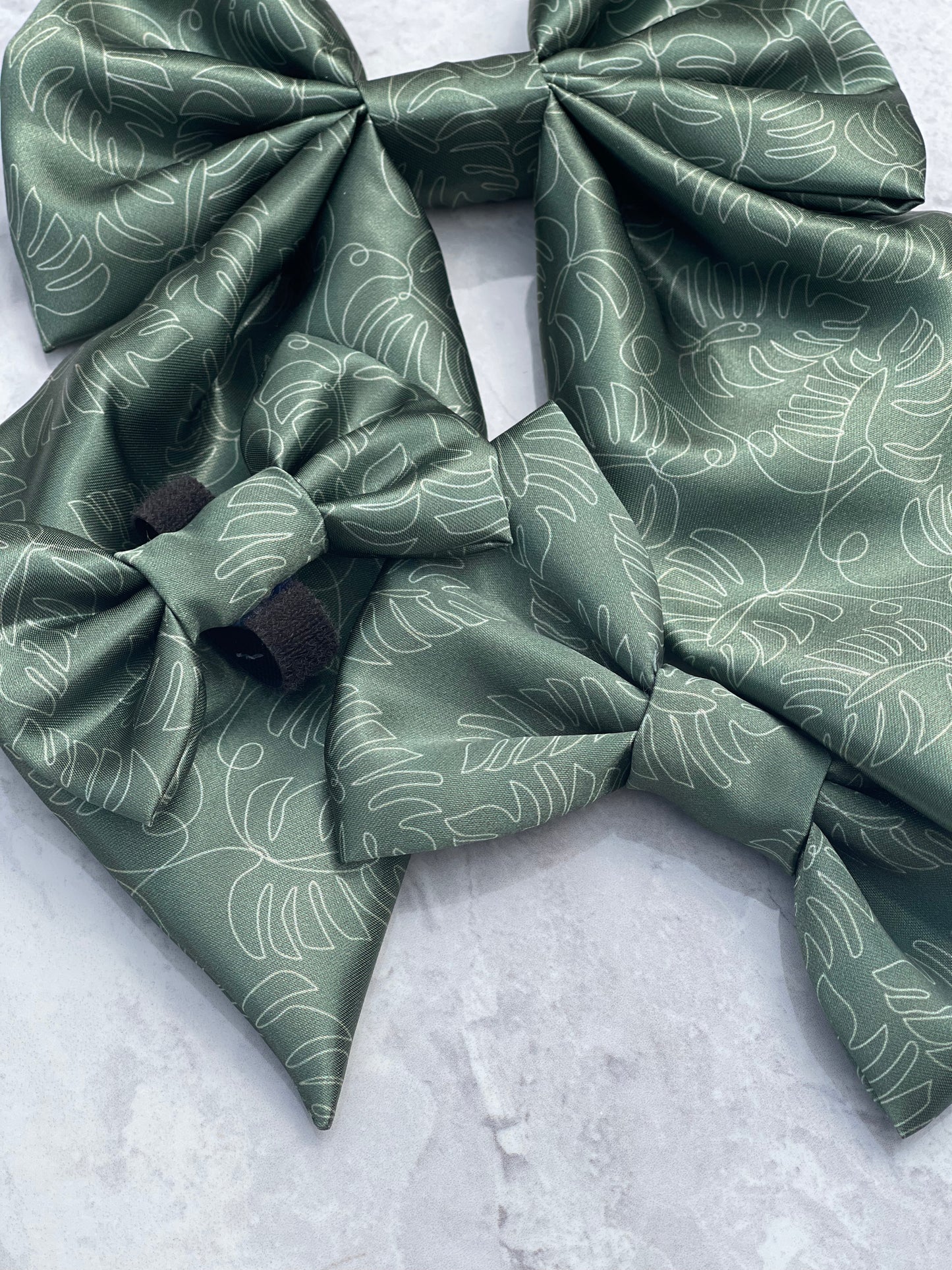 Monstera SATIN Hair Bow