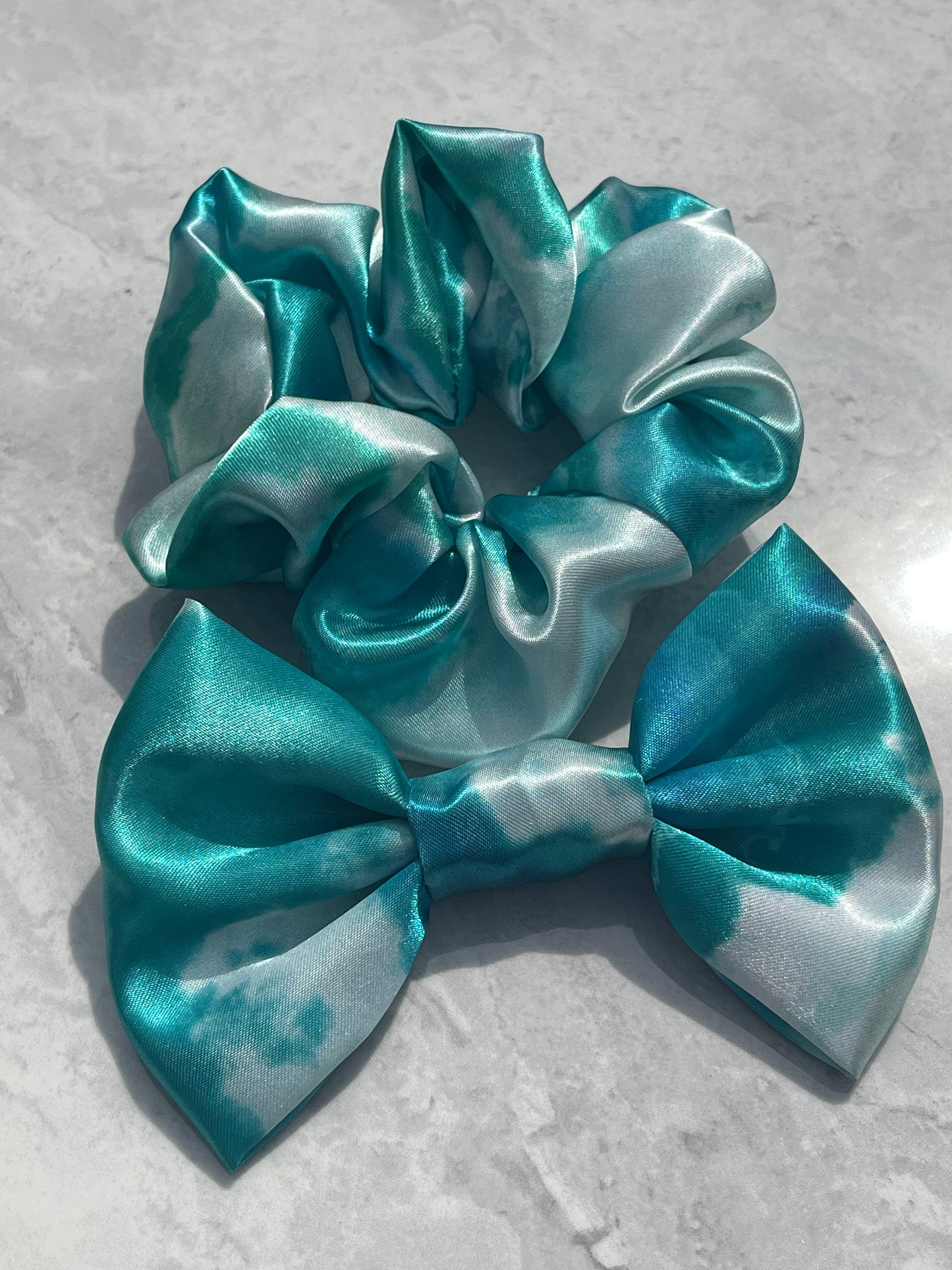 Seafoam SATIN Hair Bow