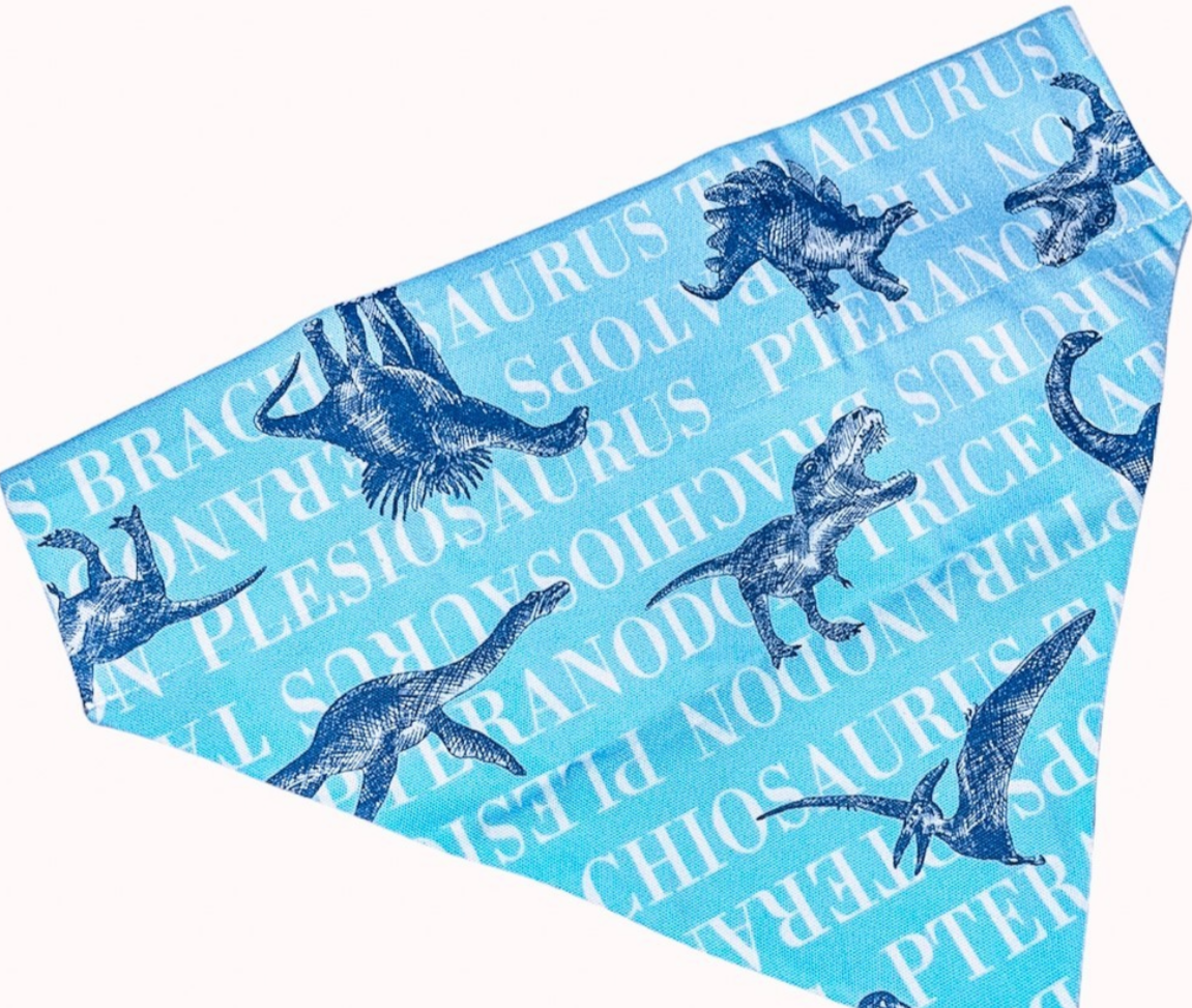 Blue Dinosaur Bandana