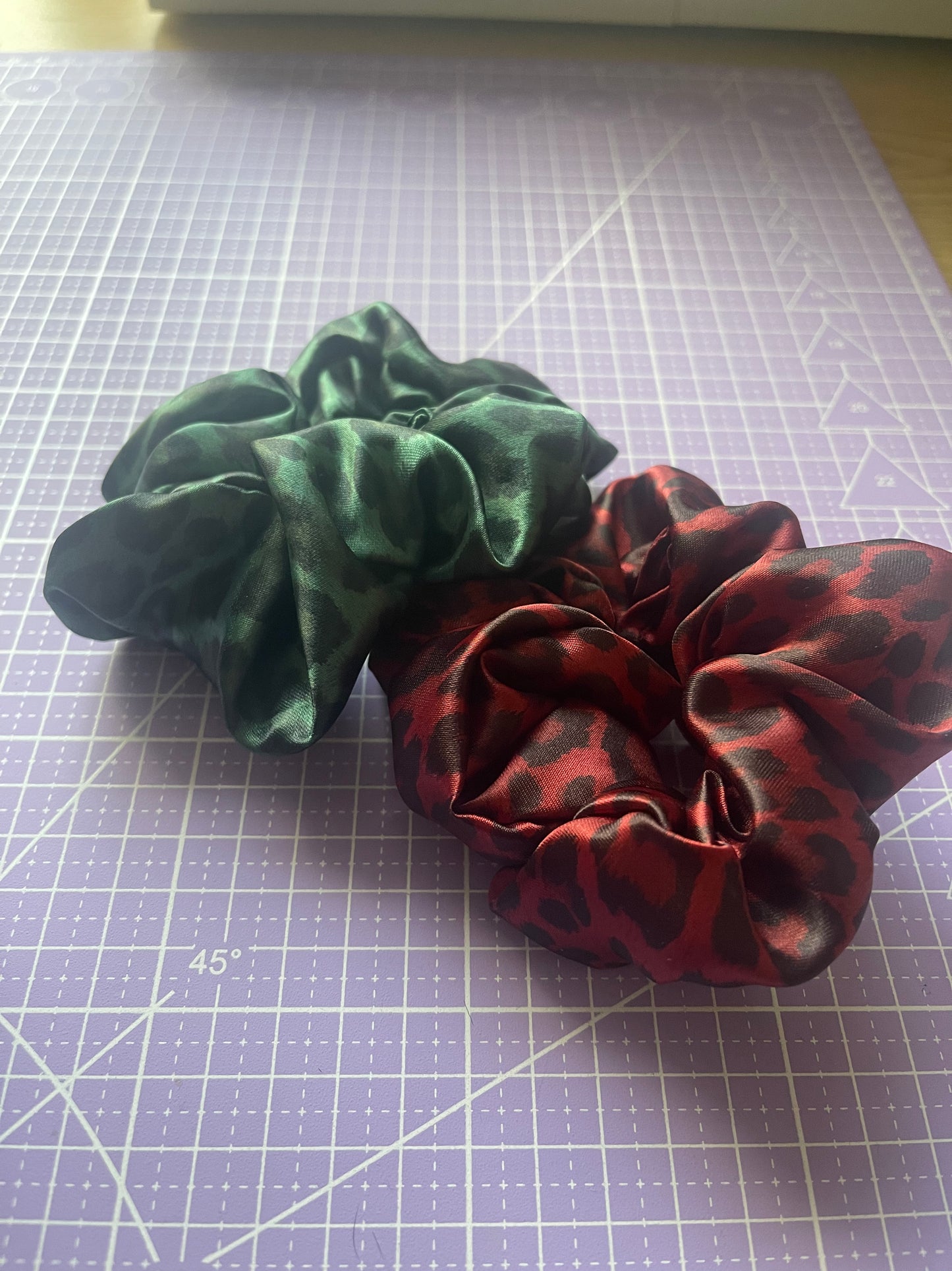 Pattern SATIN Scrunchies - Choose your colour