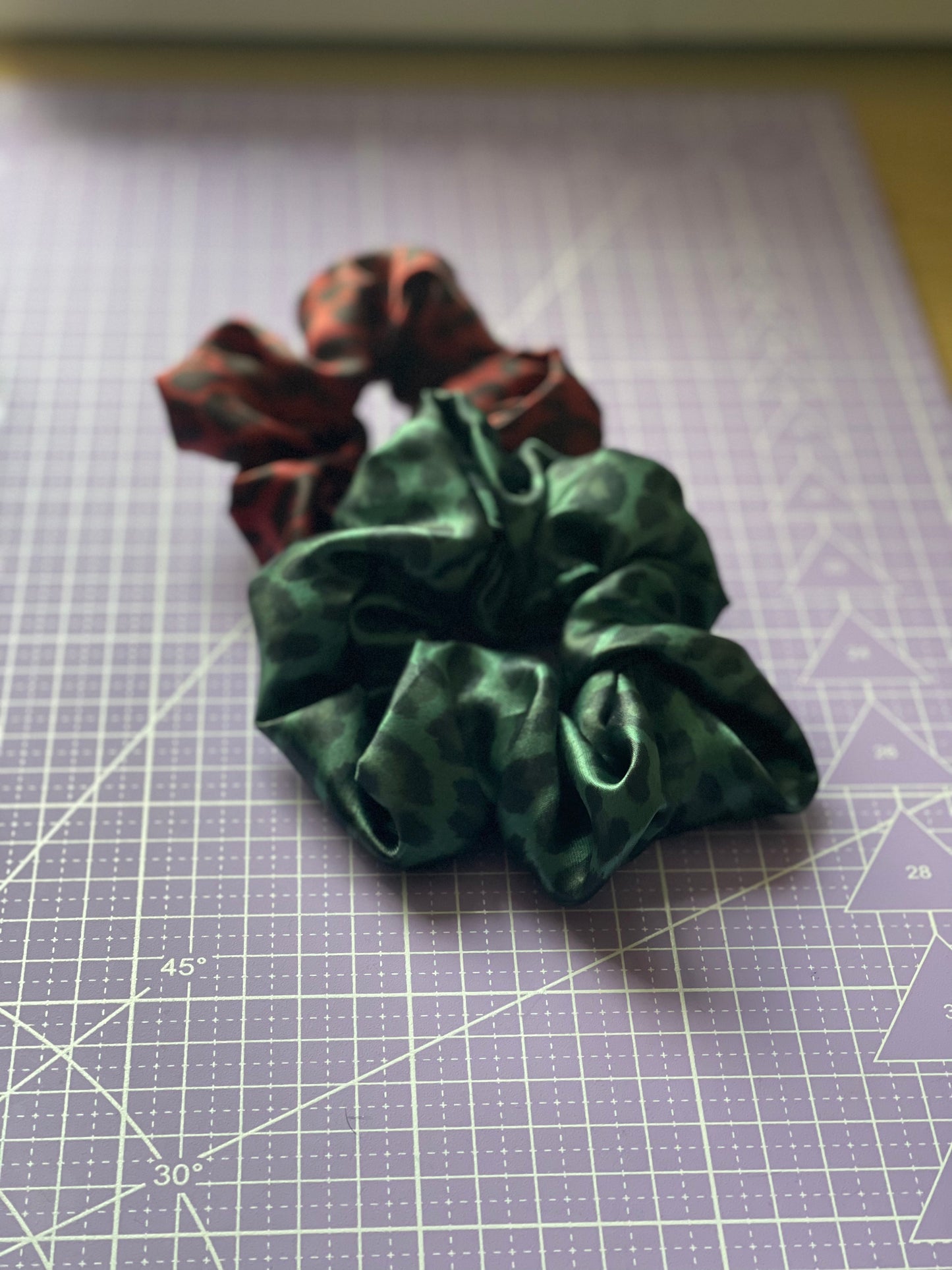 Pattern SATIN Scrunchies - Choose your colour