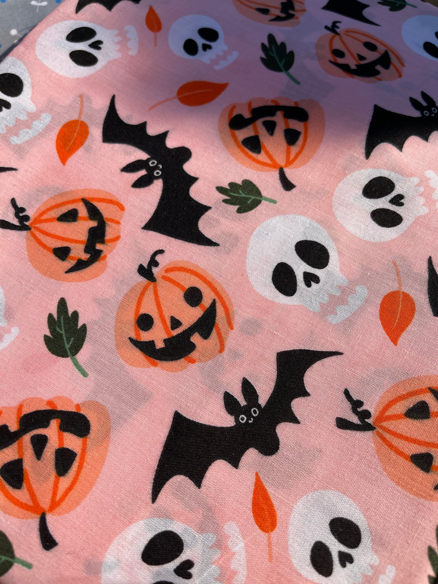 Pink skull/bat/pumpkin Bandana