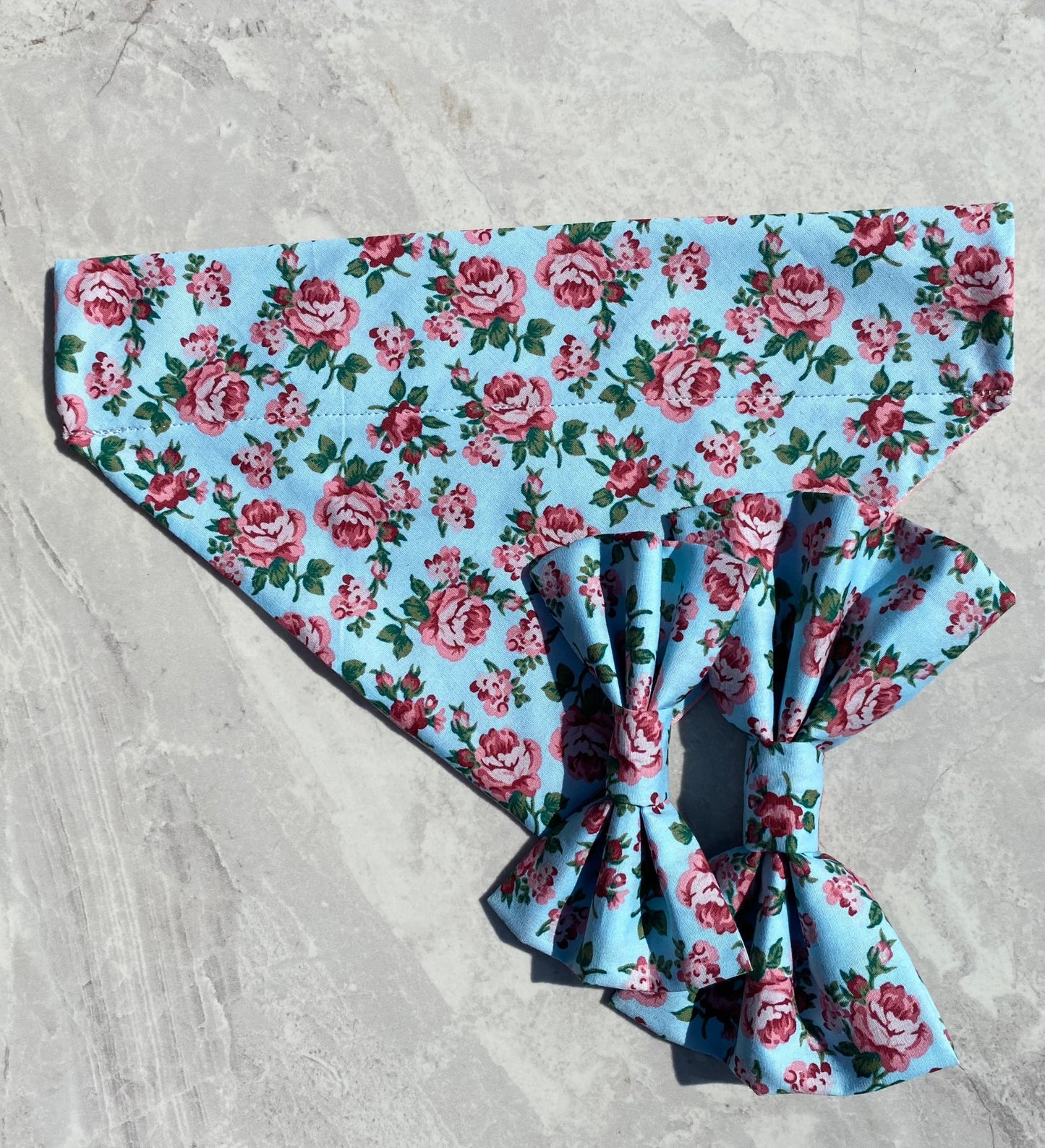 Turquoise Floral Bandana