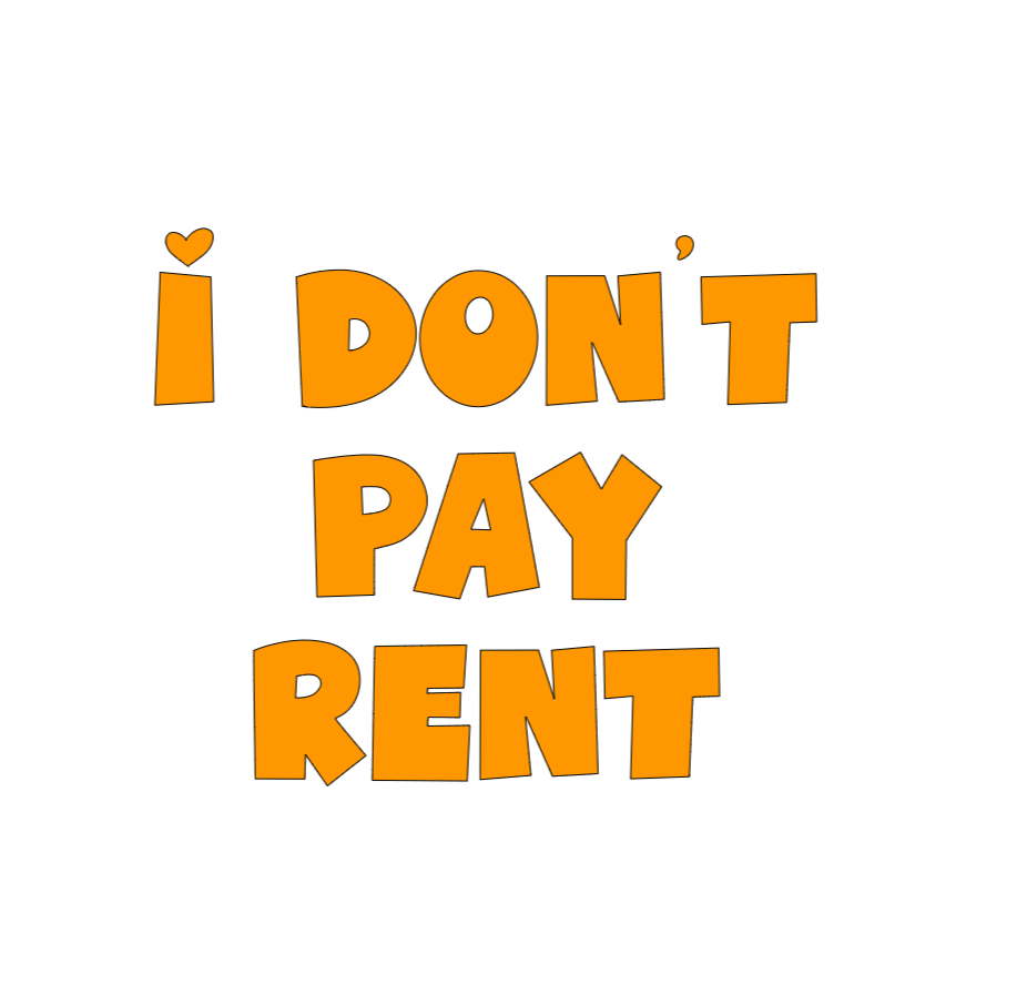 I don't pay rent - Vinyl Bandana Add On
