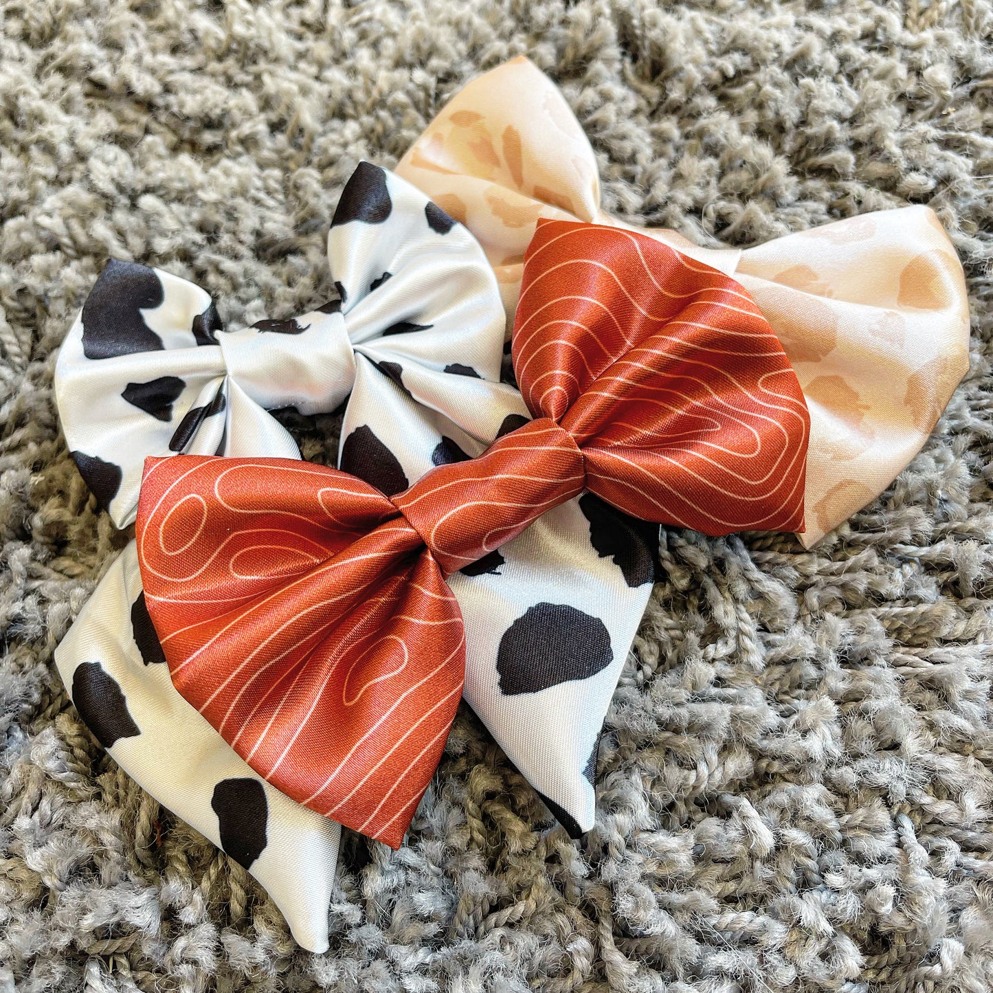 Rust SATIN Bow-Tie