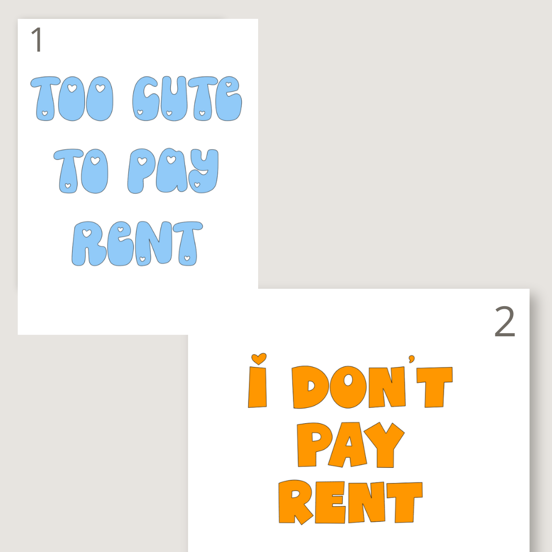 I don't pay rent - Vinyl Bandana Add On