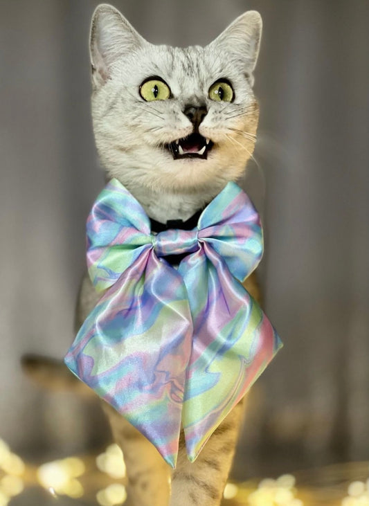 Pastel Marble SATIN Bow-Tie