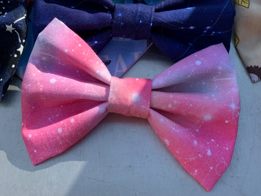 Pink sky at night Bow-Tie