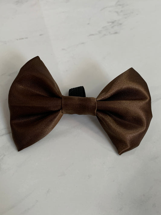 Chocolate SATIN Bow-Tie
