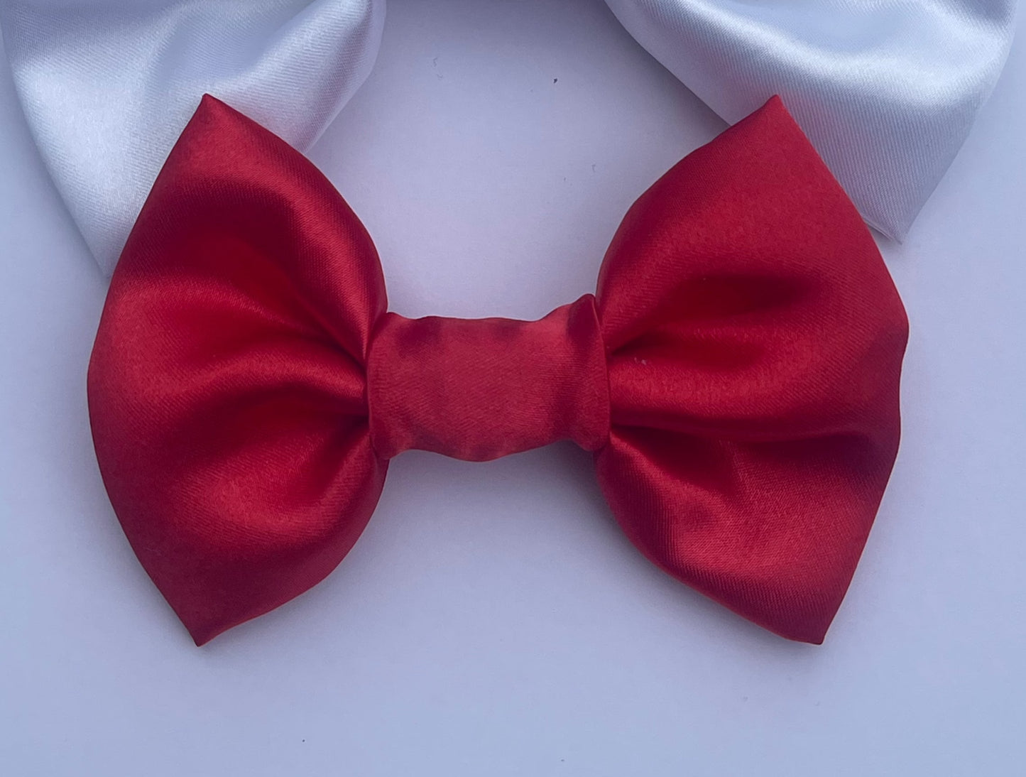 Crimson Football Ribbon SATIN Bow-Tie