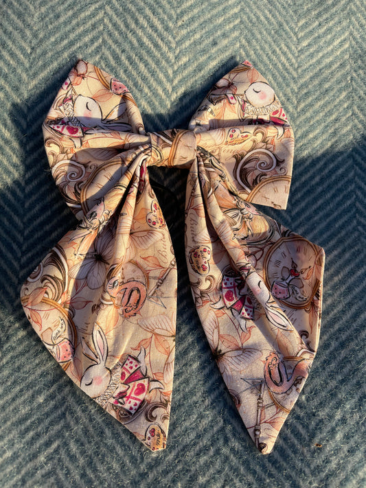 Rustic Alice in wonderland Bow-Tie