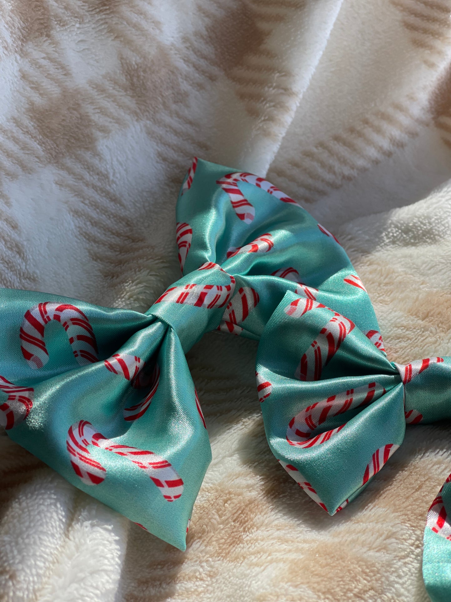 Candy Cane SATIN Bow-Tie