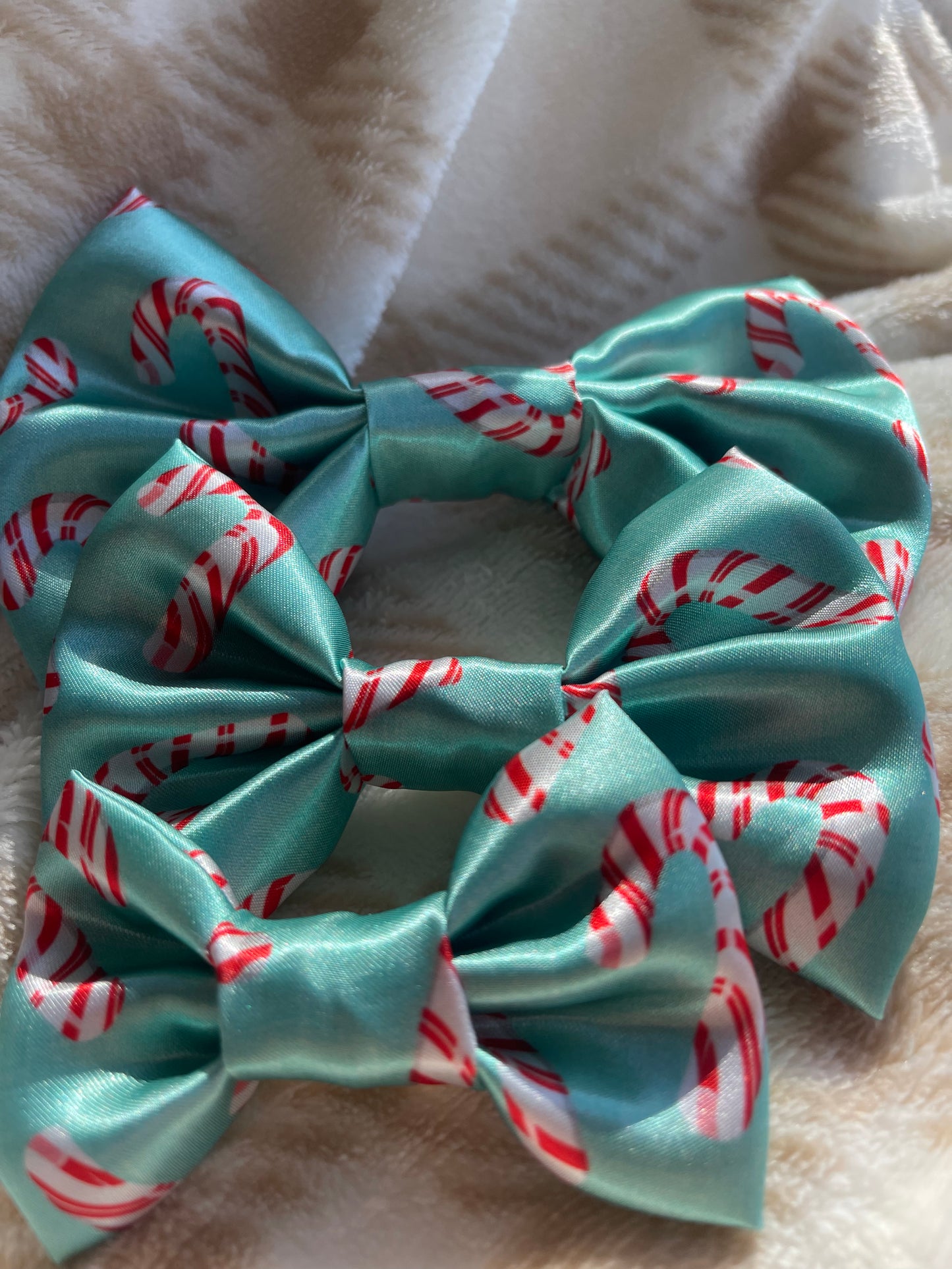 Candy Cane SATIN Bow-Tie