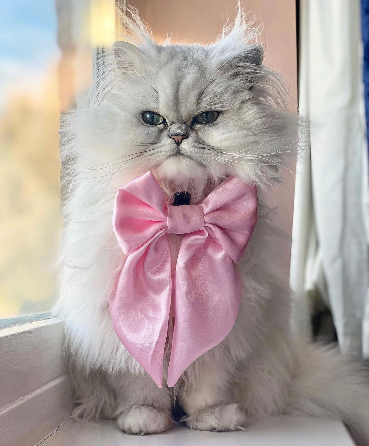 Pink SATIN Bow-Tie