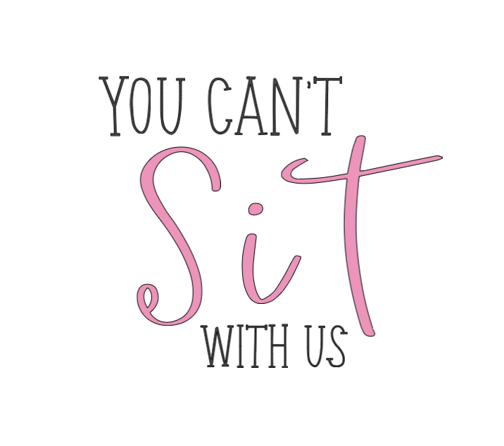 you can't sit with us - Vinyl Bandana Add On